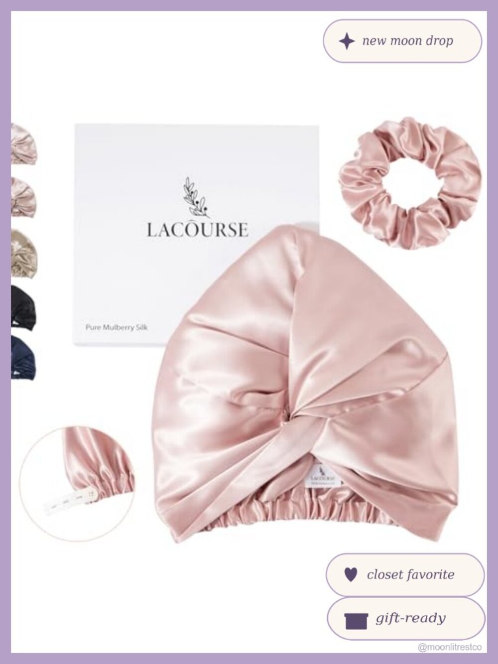 Adjustable 22 Momme Mulberry Silk Hair Bonnet Sleep Cap